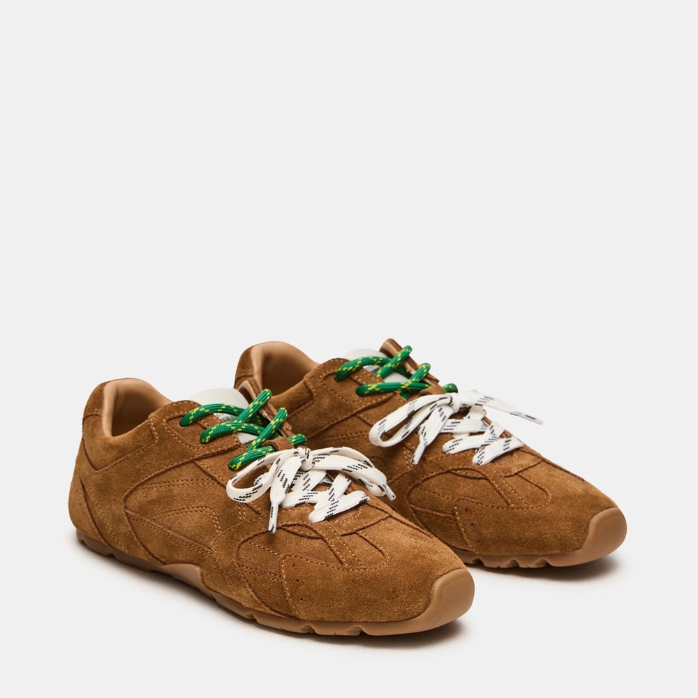 Steve Madden Aziel Camel Suede Sneakers